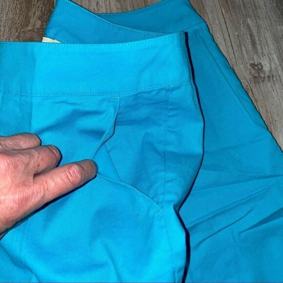 🆕 MARGARITAVILLE Bermuda turquoise stretch twill cotton shorts size 8 NWOT - Picture 5 of 13